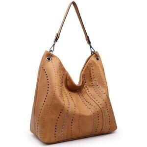9125 Purses Vegan Leather Handbags Large Studs Hobo Bags Tote Purse Bucket